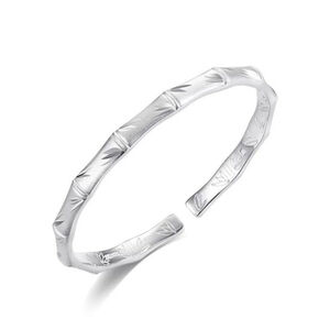 Bamboo 999 Pure Silver Cuff‎ Bracelet 52mm, Adjustable